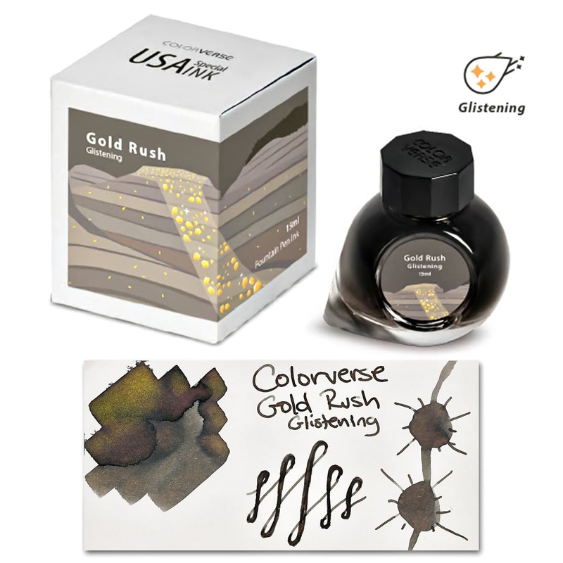Colorverse USA Special Bottled Ink in South Dakota (Gold Rush Glistening) – 15mL