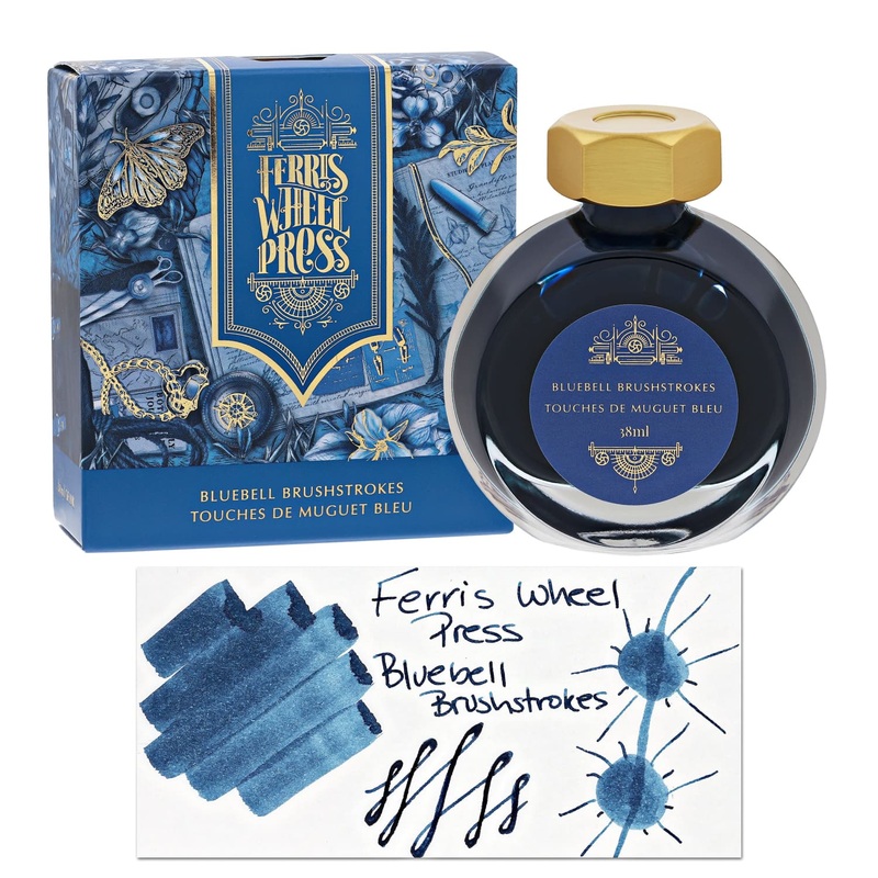 Ferris Wheel Press in Bluebell Brushstrokes Bottled Ink – 38 mL