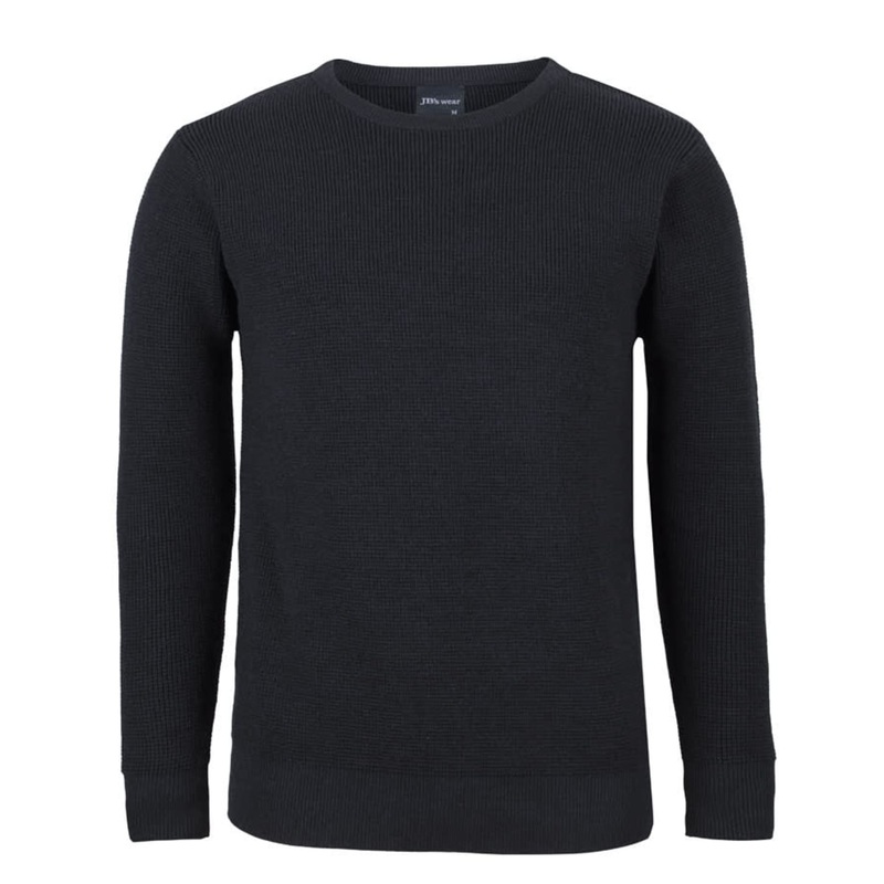 JB’s Chunky Crew Neck Jumper|Black|Dark Blue