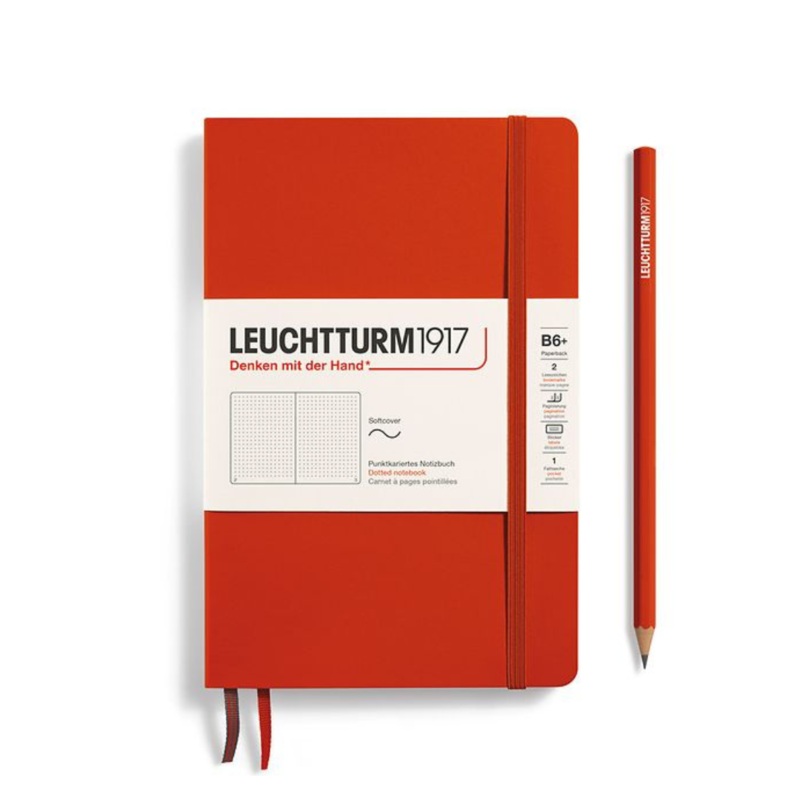 Leuchtturm1917 B6+ Softcover Paperback Notebook – Dotted / Fox Red