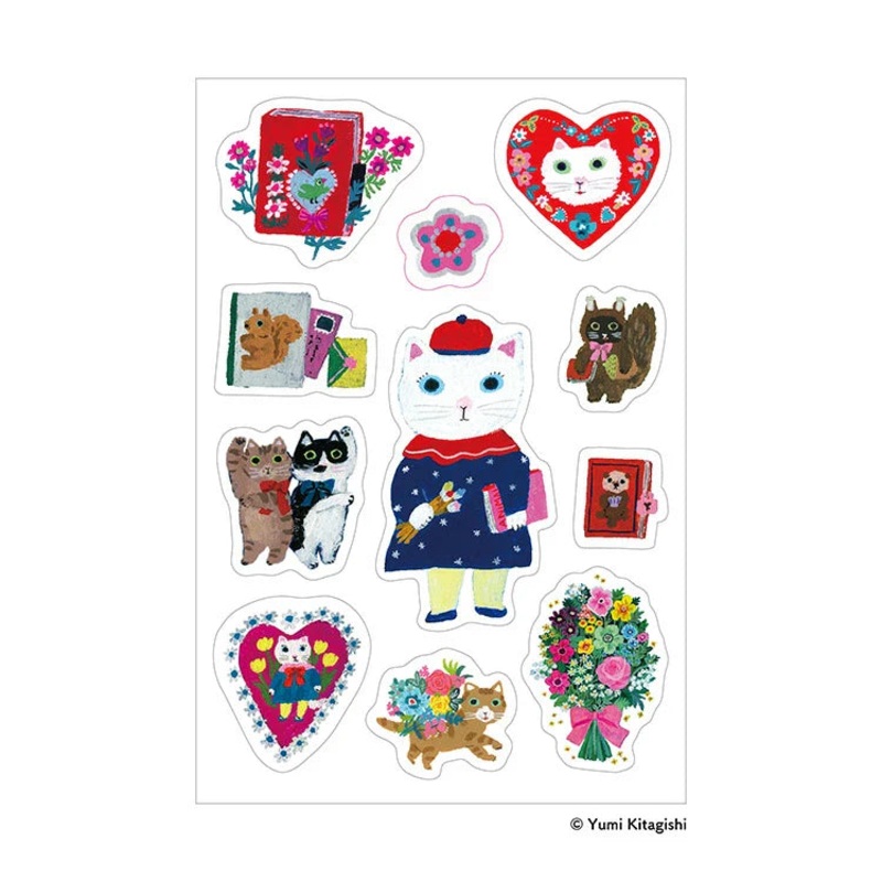 Sanby x Yumi Kitagishi Multi-Sticker Sheet – 01 Art Time
