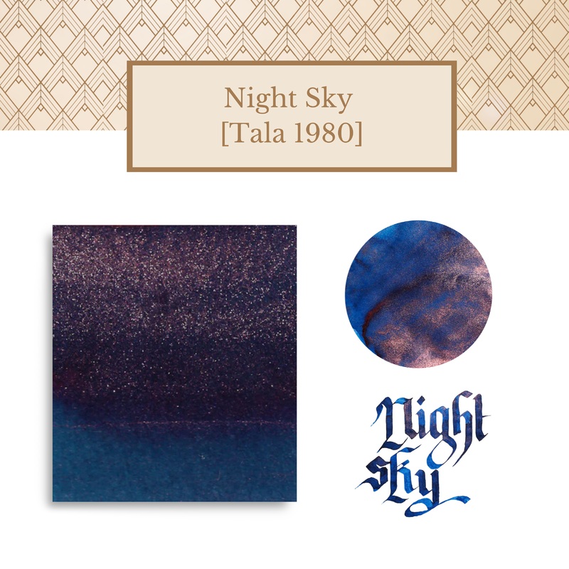 Vinta Inks 30ml Ink Bottle Night Sky, Shimmer (Tala 1980)