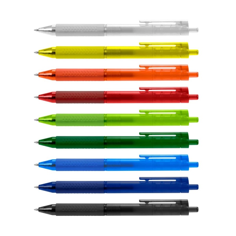 Flow Gel Pen|Black|Clear|Dark Blue|Dark Green|Green|Light blue|Orange|Red|Yellow