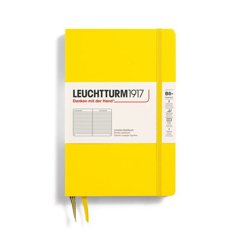 Leuchtturm1917 Paperback B6+ Hardcover Ruled Notebook – Lemon (Discontinued)