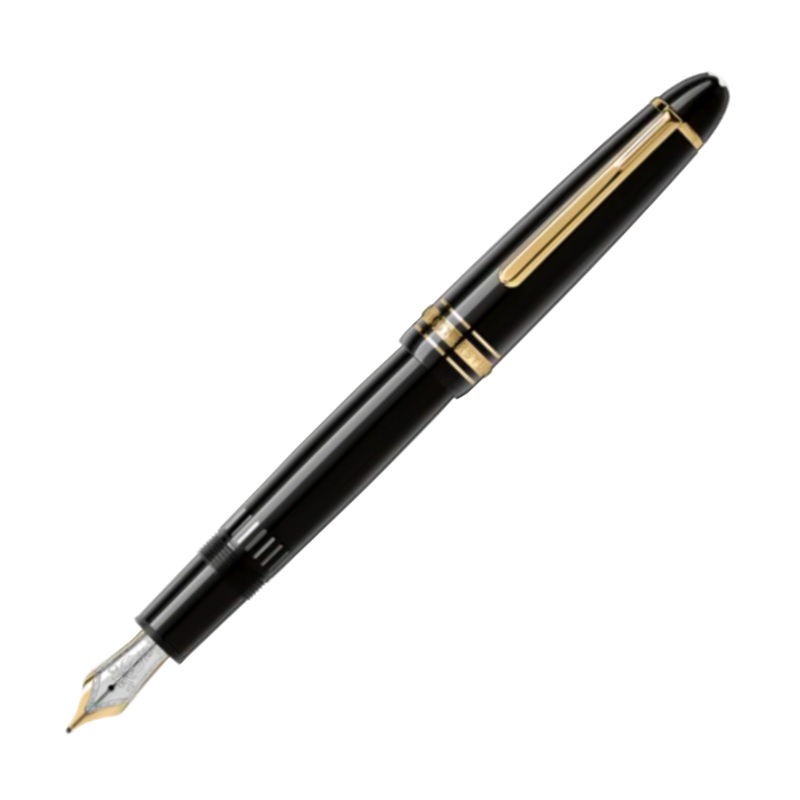 Montblanc LeGrand Fountain Pen – Black with Gold Trim (Meisterstck)