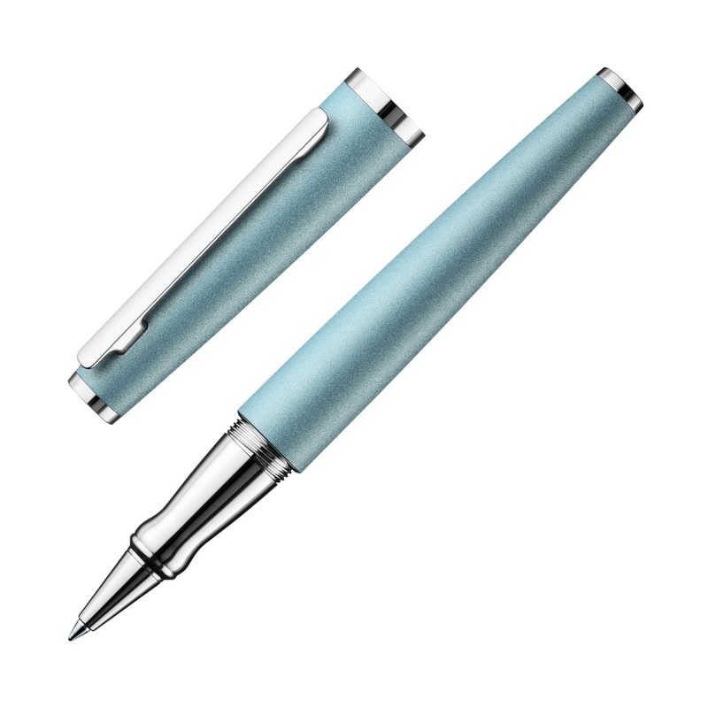 Otto Hutt Design 06 Rollerball Pen in Arctic Blue Matte with Platinum Trim