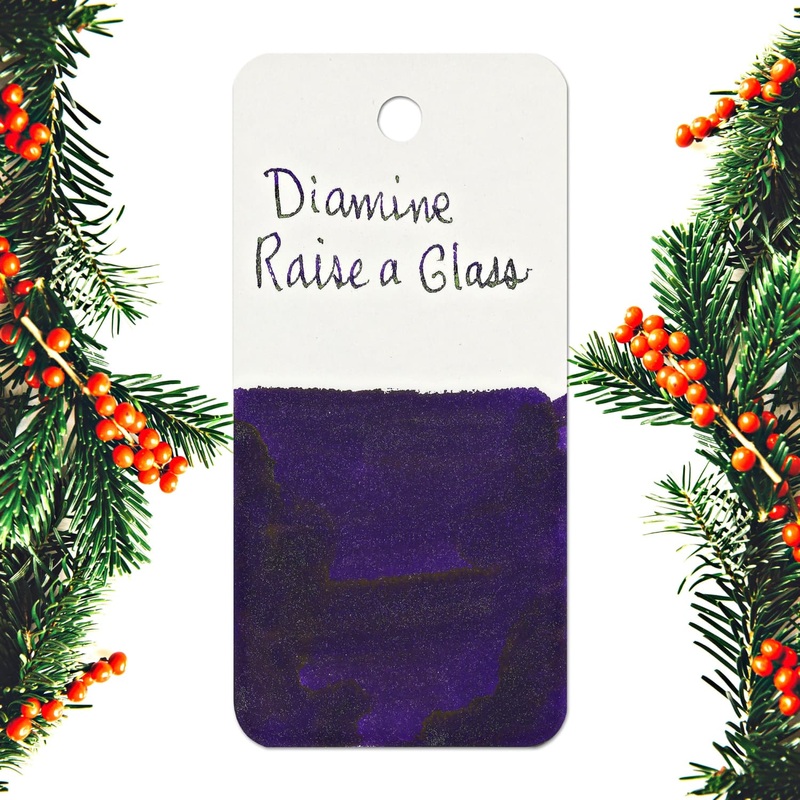 Diamine Inkvent Purple Edition Chameleon & Shimmer Bottled Ink in Raise A Glass – 50 mL