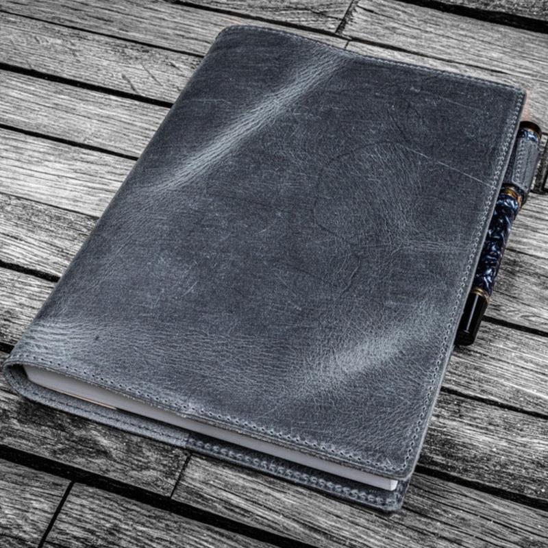 Galen Leather Slim B5 Notebook/Planner Cover – Crazy Horse Smoky