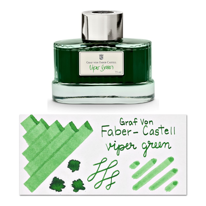 Graf von Faber-Castell Bottled Ink in Viper Green – 75 mL
