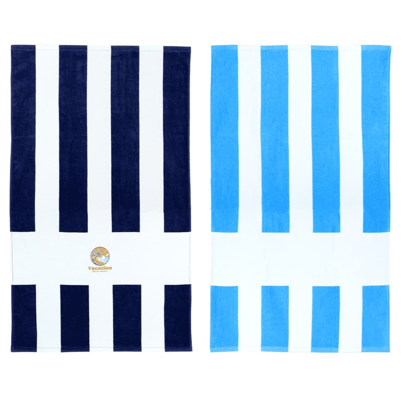 Palm Cove Beach Towel|Dark Blue|Pale Blue