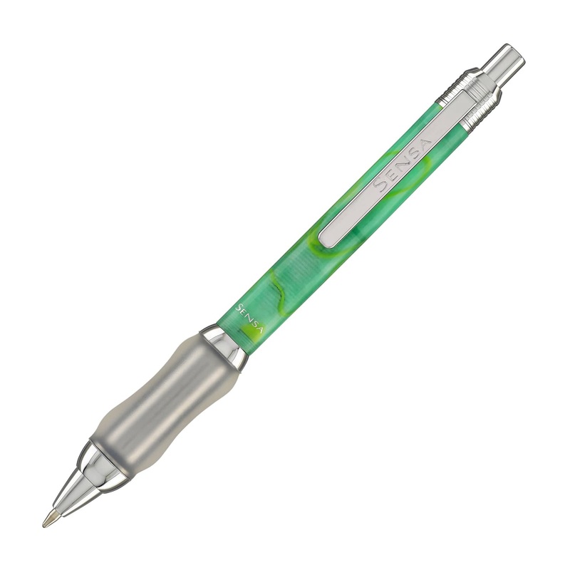 Sensa Click Plasmuloid Ballpoint Pen in Green Lagoon Pearl