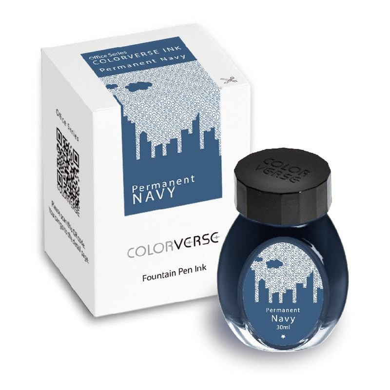 Colorverse Office Series Bottled Ink in Permanent Navy – 30mL