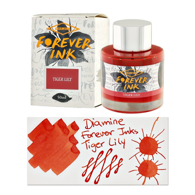 Diamine Forever Ink Bottled Ink in Tiger Lily – 50 ml