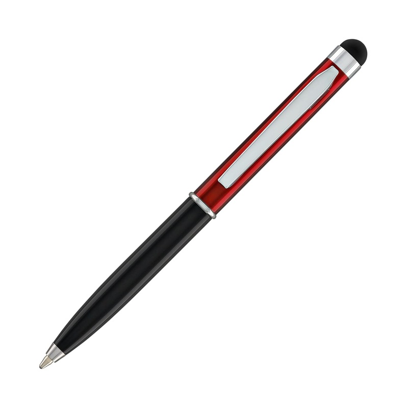 Monteverde Poquito Stylus Ballpoint Pen in Red & Black with Chrome Trim