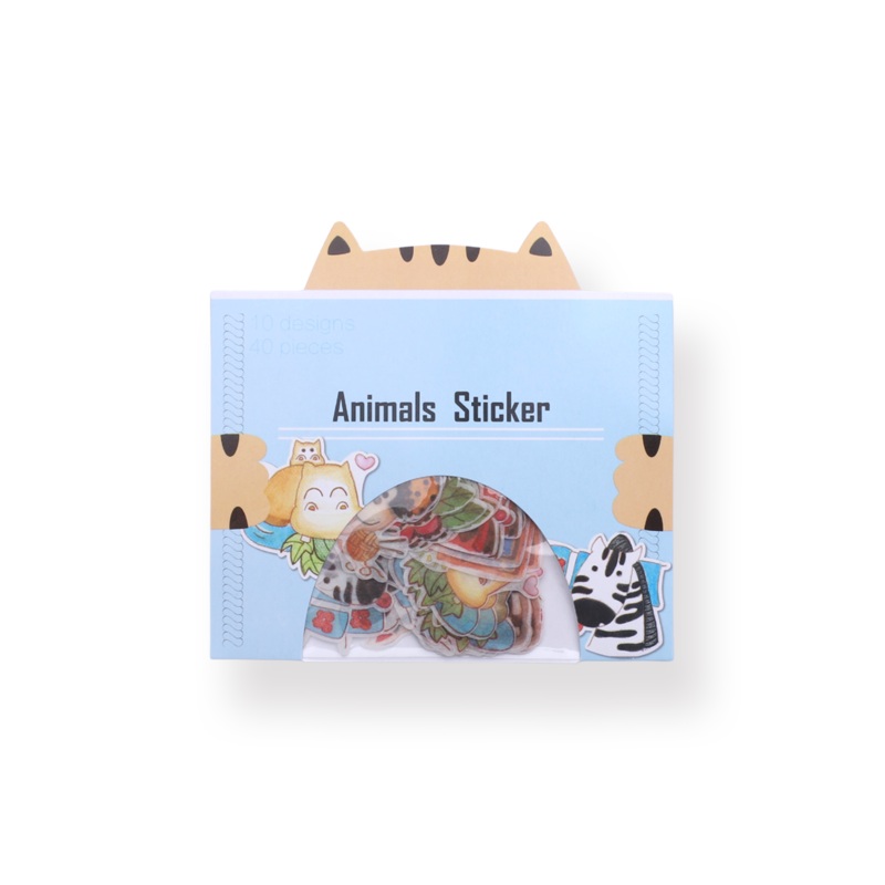 Nekoni Animal Stickers – Love Hippopotamus