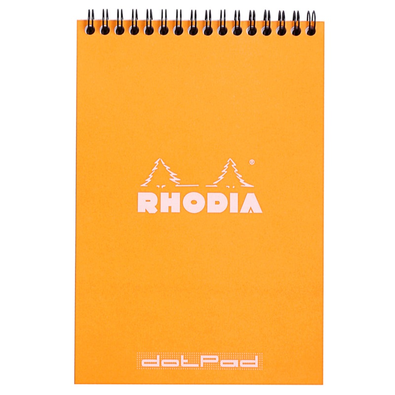 Rhodia No. 16 (A5) Notepad Wirebound – Orange, Dotted