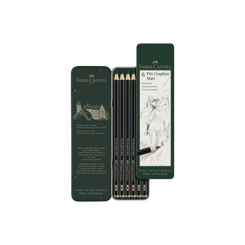 Faber Castell Pitt Graphite Matte Pencils, Set of 6