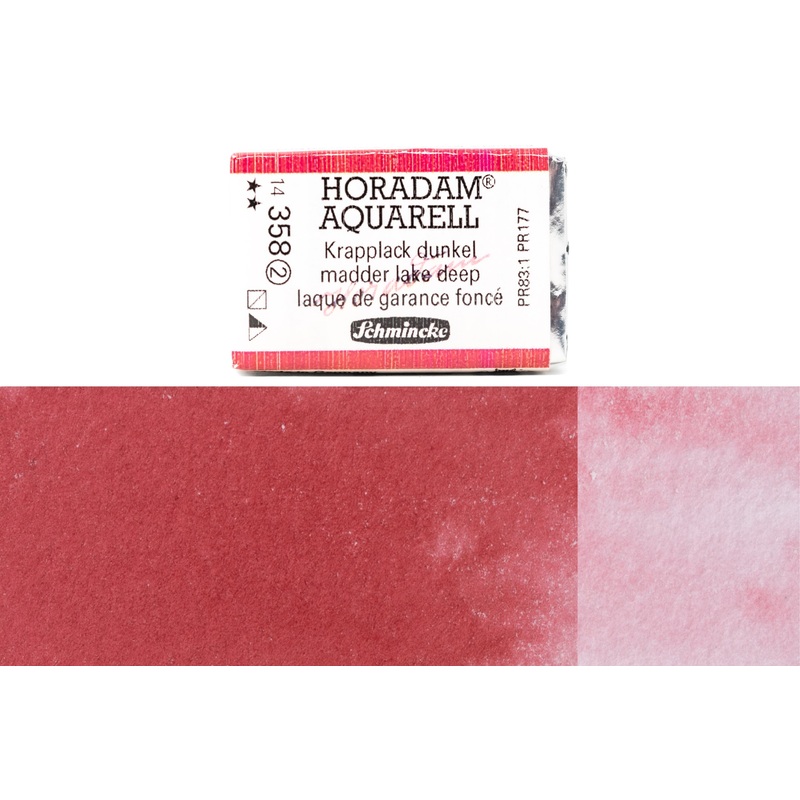 Horadam Watercolor Full Pan, #358 Madder Lake Deep