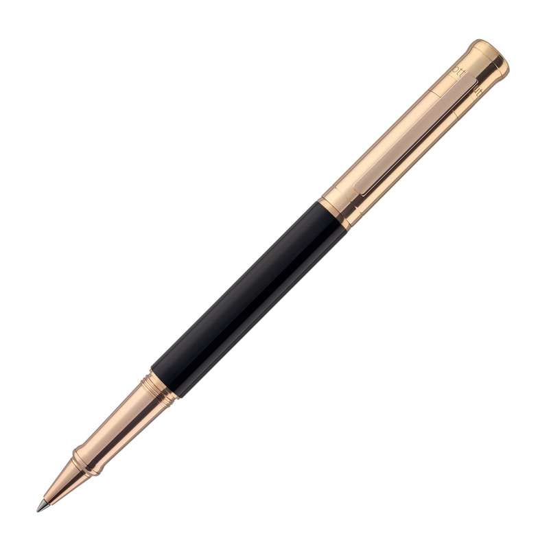 Otto Hutt Design 04 Rollerball Pen in Black with Rose Gold Trim