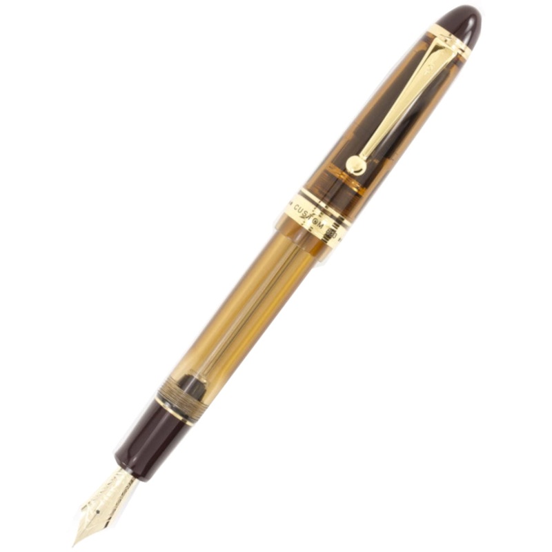 Pilot Custom 823 Fountain Pen and Ink Gift Set  – Amber Broad