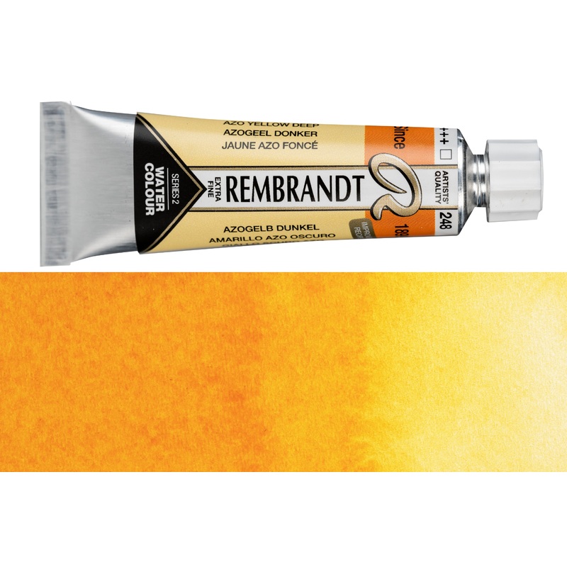Rembrandt Watercolor, 10 mL, #248 Azo Yellow Deep