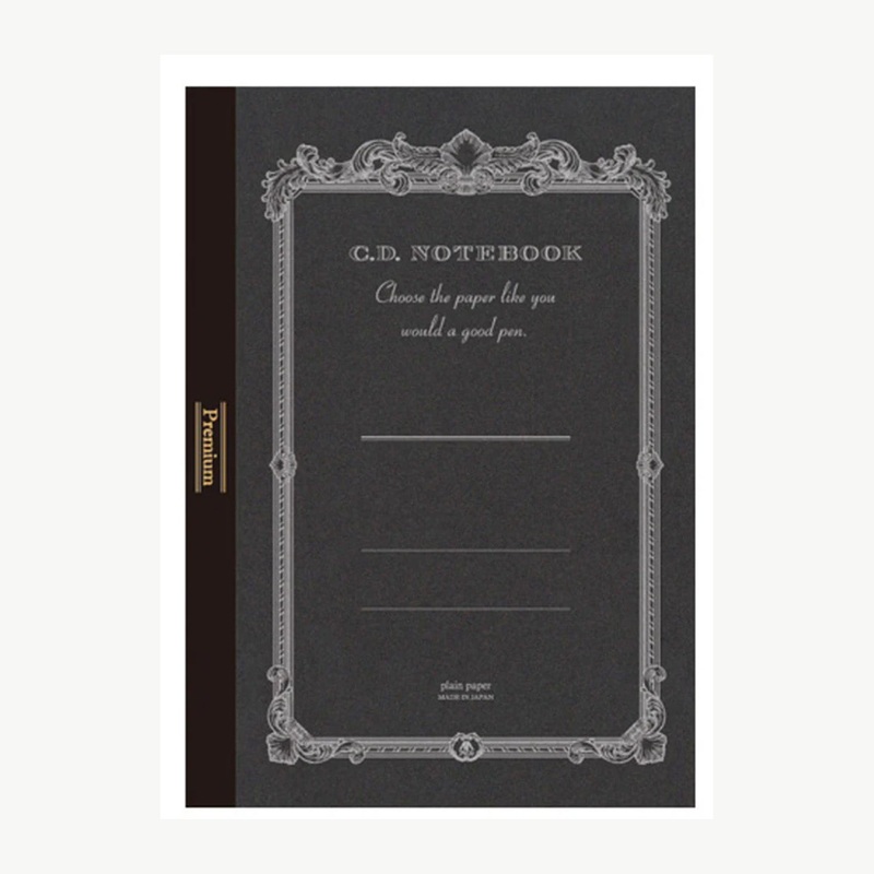 Apica Premium CD Notebook One – Black – Semi B5 – Plain