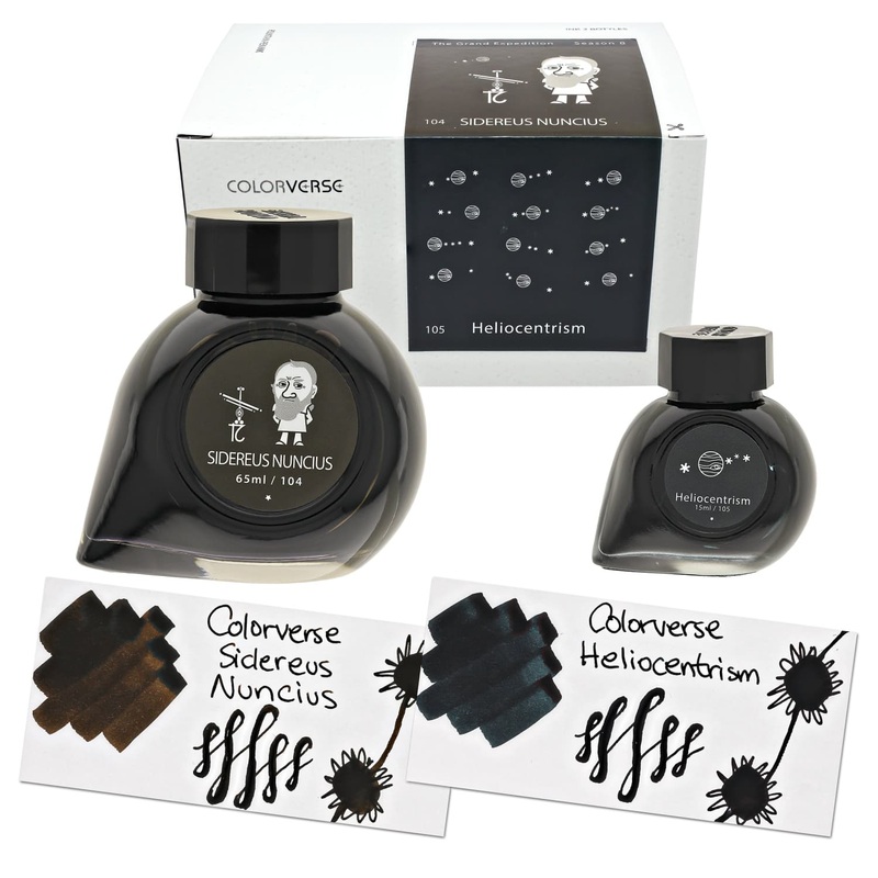 Colorverse Season 8 The Grand Expedition Bottled Ink in Sidereus Nuncius & Heliocentrism – Set of 2 (65ml+15ml)