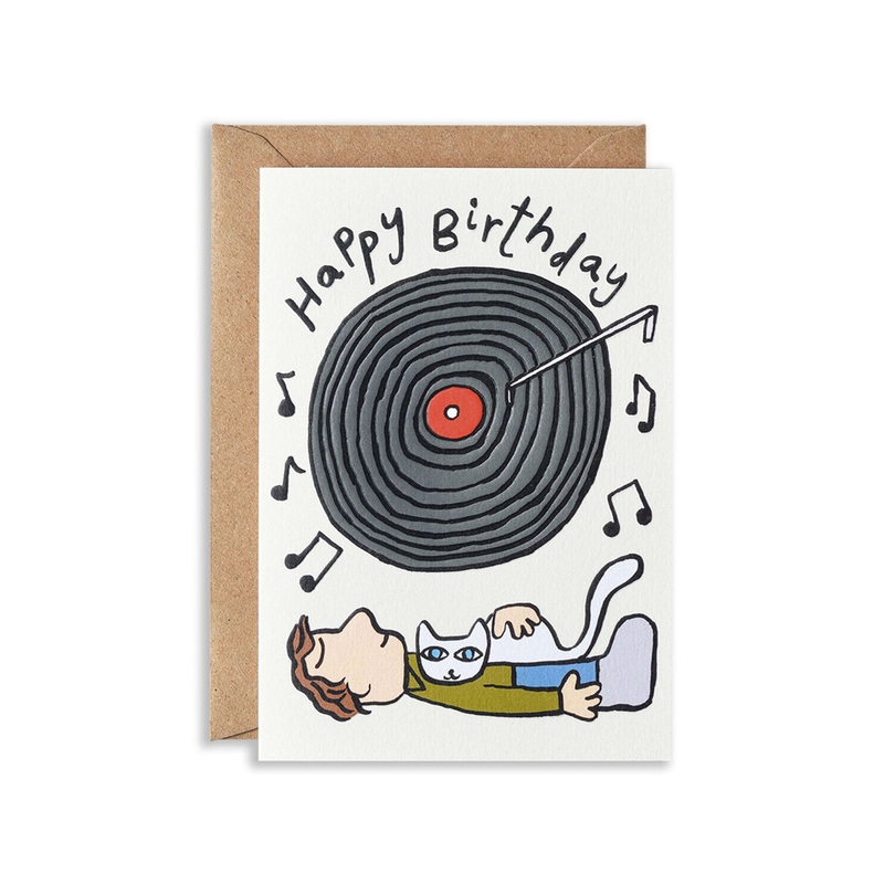 Happy Birthday Vinyl Greeting Card