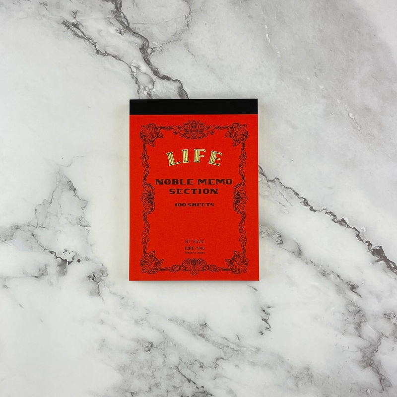 Life Noble Notebook – Red – Grid – B7 Top-Bound