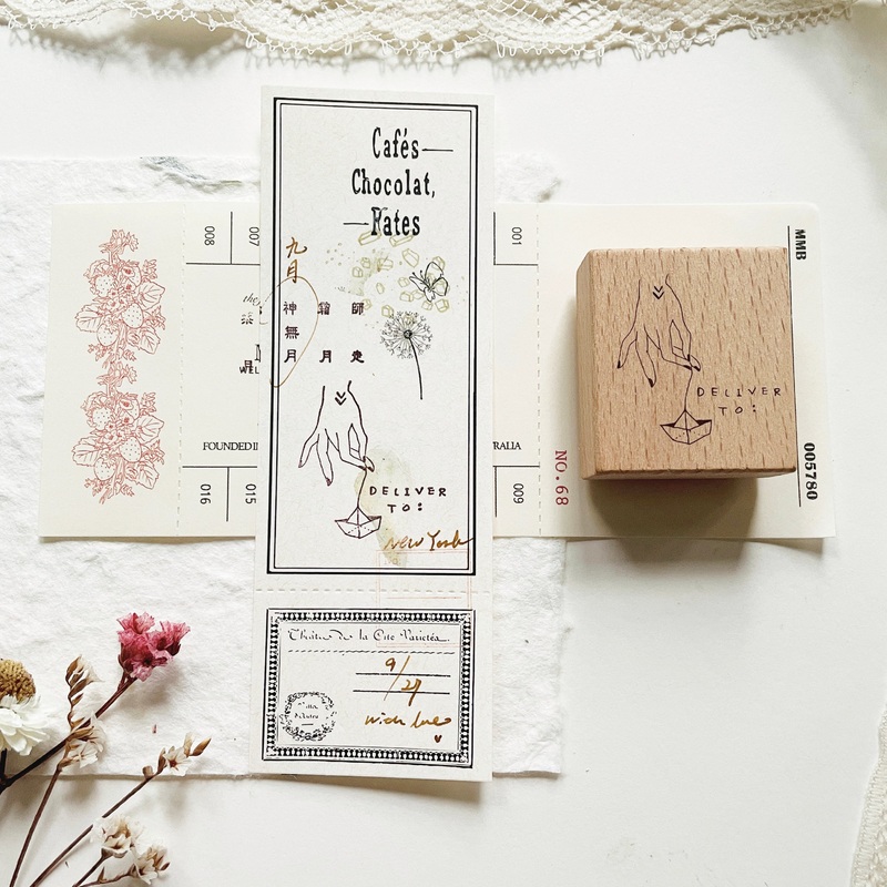 Nove Celeste Rubber Stamp – Deliver To