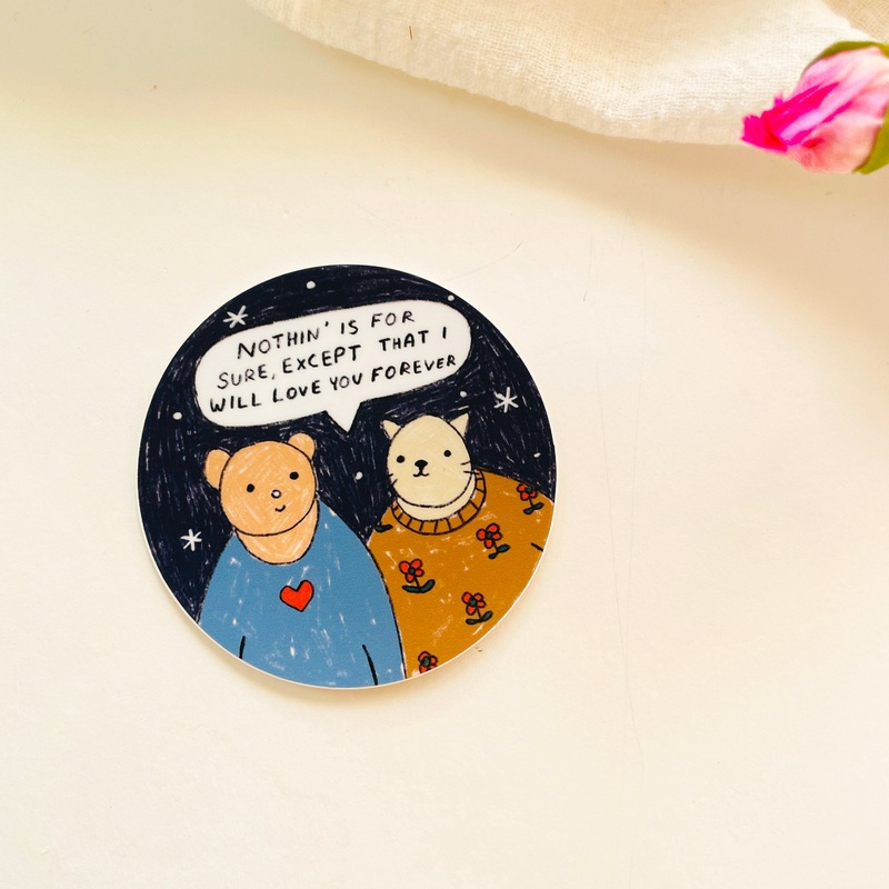 Tender Ghost Vinyl Sticker  – Love You Forever