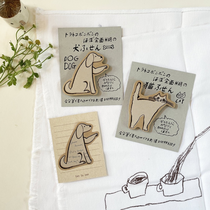 Toraneko Bonbon Full Adhesive Sticky Notes(A) Cat