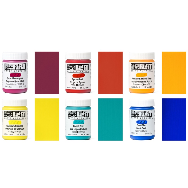 Golden SoFlat Matte Acrylics, Modern Mixing Set