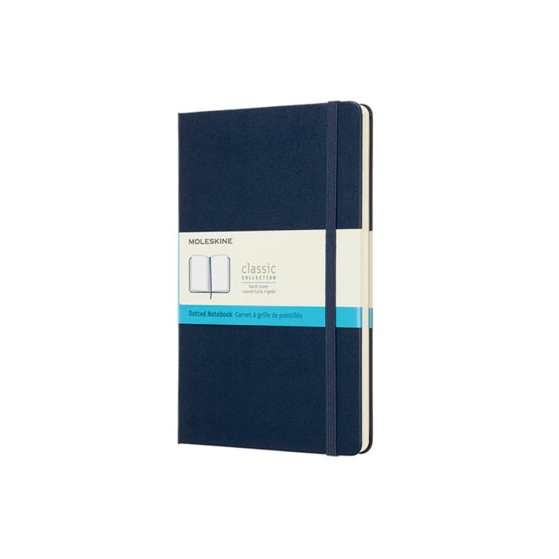 Moleskine Classic Large (A5) Hardcover Notebook – Sapphire Blue Dotted