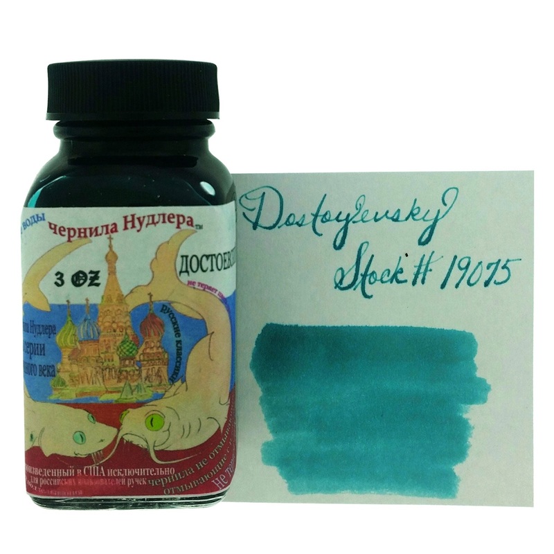Noodler’s 19075 Dostoyevsky Ink Bottle, Turquoise – 88ml
