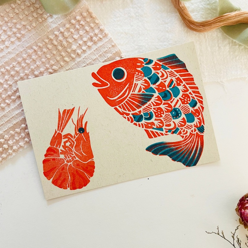 Umeya Ritual Postcard – Shrimp Snapper