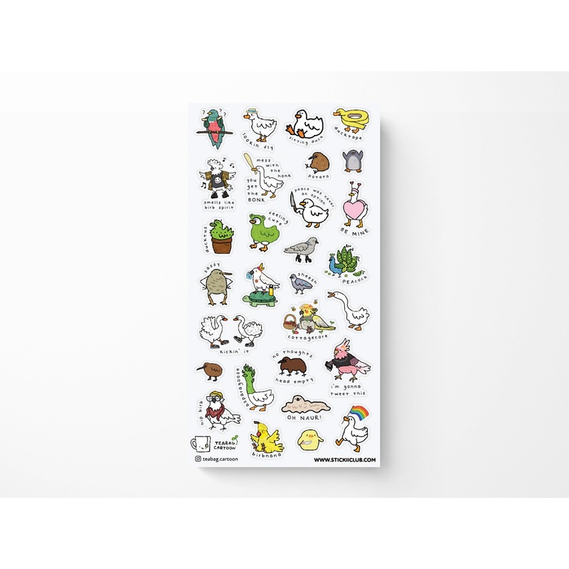 Birb Thoughts Sticker Sheet