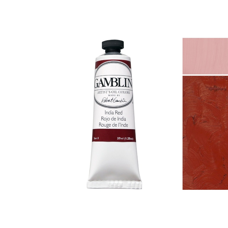 Gamblin Artist’s Oil Colors, India Red 37 mL tube