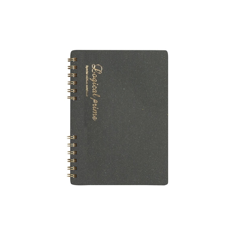 Logical Prime W Ring Notebook A6, Gray – Grid