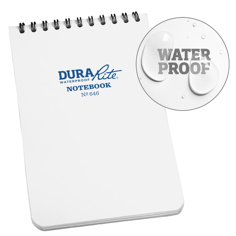 Rite In The Rain Weatherproof White Top Spiral Durarite Waterproof Notebook 4″ x 6″