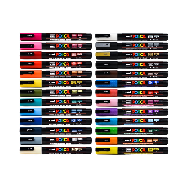 Uni POSCA Paint Marker, Fine Tip (PC-3M) #1 White