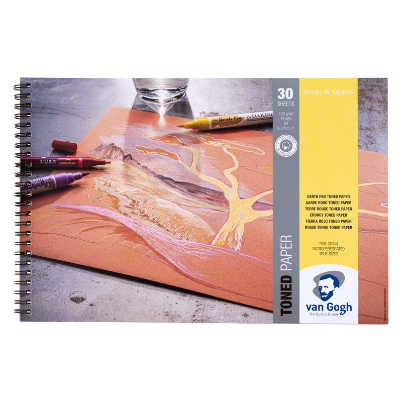 Earth Red Mixed Media Paper, A4