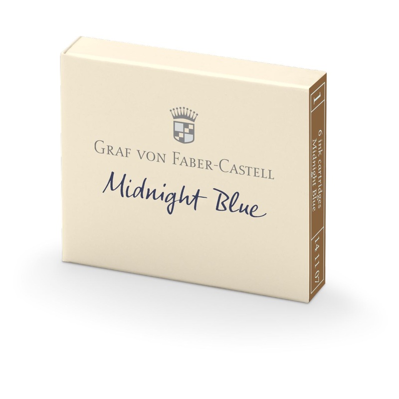 Graf Von Faber Castell Ink Pen Refill Cartridges (6 Pack) – Midnight Blue