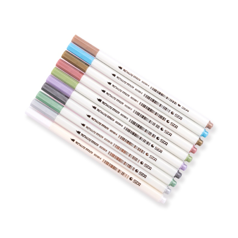 Metallic Calligraphy Brush Pen (Set of 10)