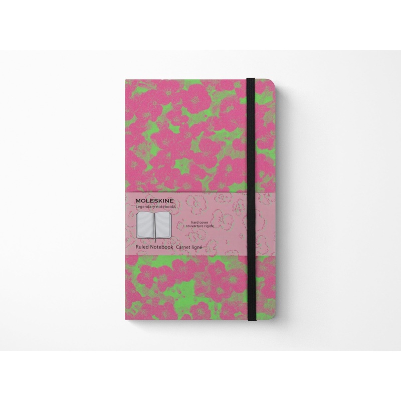 Moleskine Fluorescent Floral Limited Edition Notebook – Pink & Green