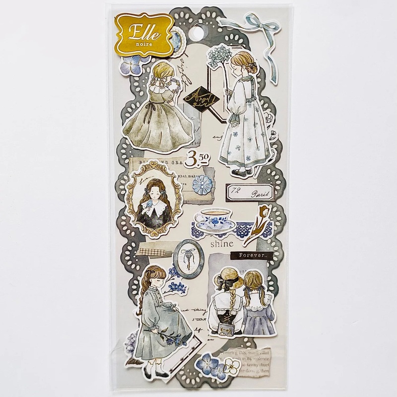 Q-Lia Elle Noire Sticker Sheet – Blue