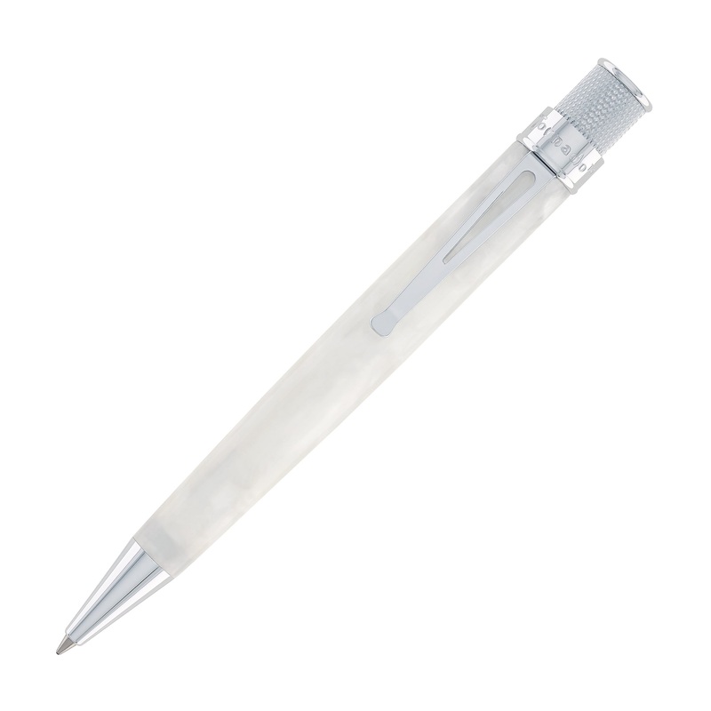 Retro 51 Vault Tornado Acrylic Rollerball Pen in Opal White