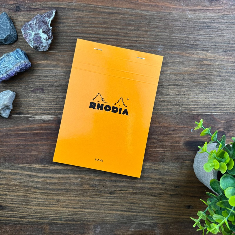 Rhodia Staplebound Notepad – Blank 80 sheets – 6 x 8 1/4 – Orange cover