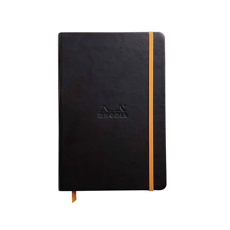 Rhodiarama Hard Cover Black Notebook – A5, Ruled