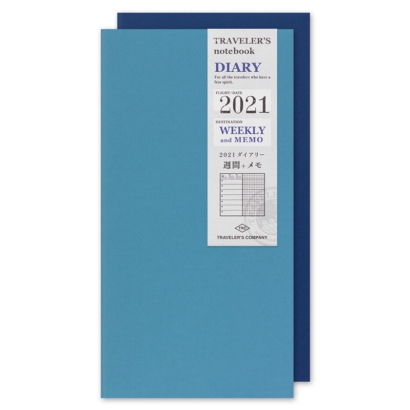 Traveler’s Notebook Refill 2021 Weekly + Memo Diary for Regular Size